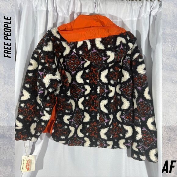 FREE PEOPLE ELEVATION REVERSIBLE JACQUARD FLEECE SNOWCAP COMBO NWT XS - Picture 8 of 9